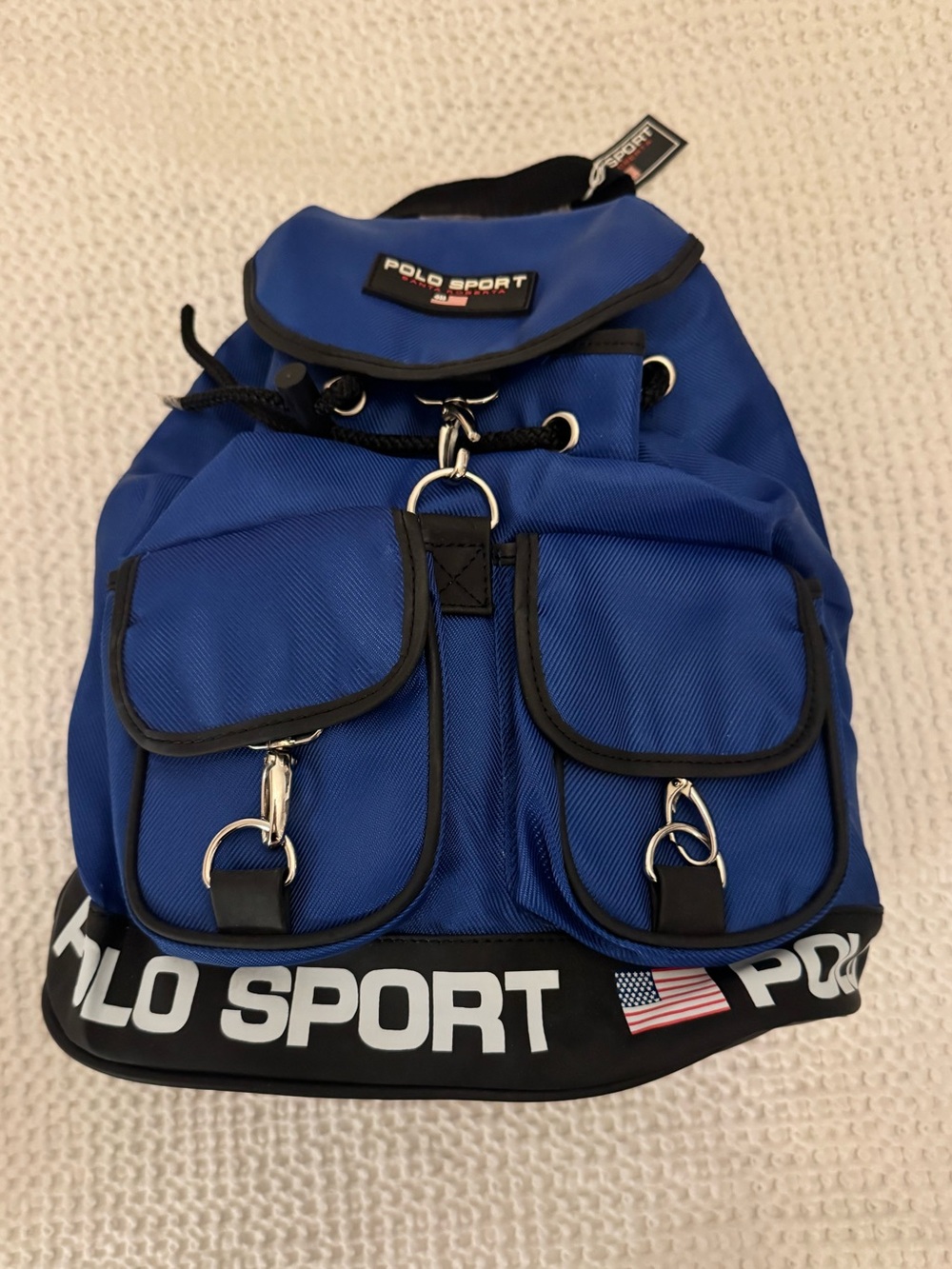 Polo by Ralph Lauren Blue Polo Sport Women’s Backpack with Front Pockets